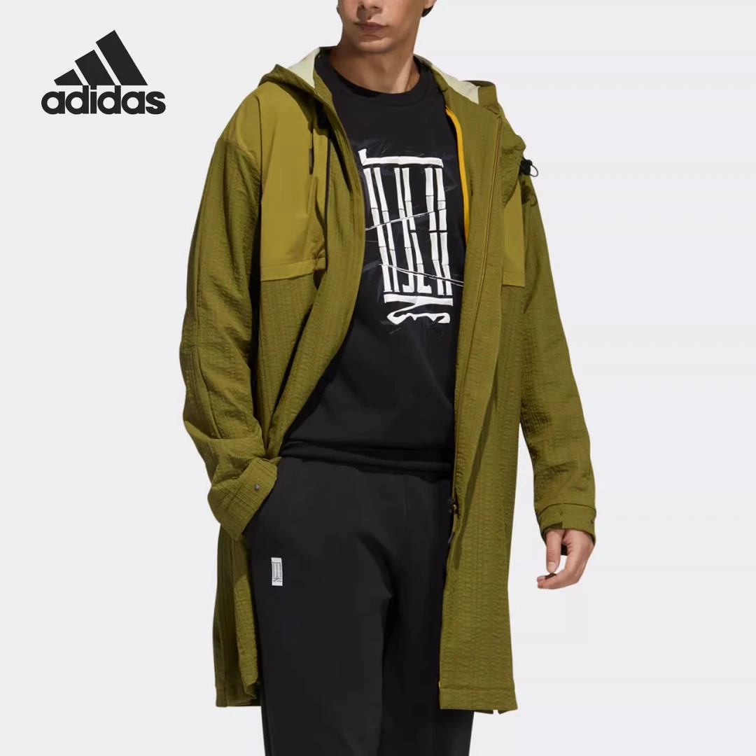 Adidas/阿迪达斯 正品 男子运动训练中长款夹克外套H39337