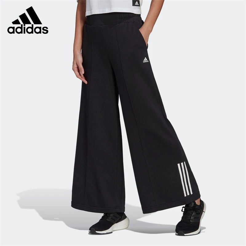 Adidas/阿迪达斯新款女子户外舒适宽松休闲阔腿长裤运动裤HT3492