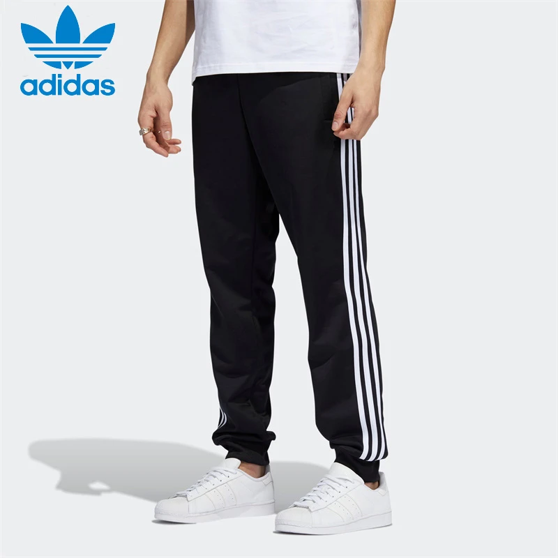 Adidas阿迪达斯三叶草男子经典简约三条纹运动休闲透气长裤H31304