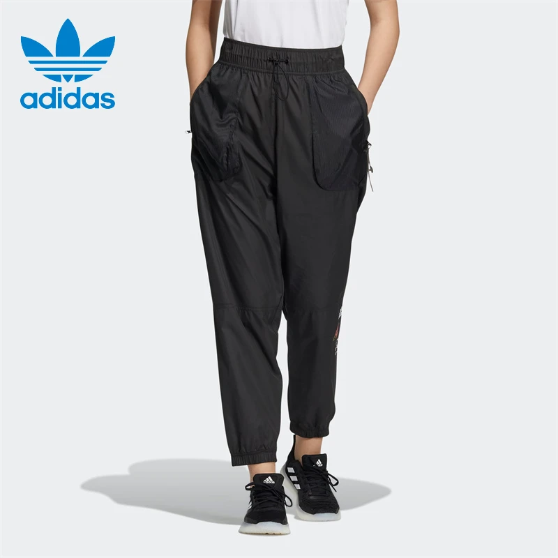 Adidas/阿迪达斯裤子女夏季新款休闲舒适梭织薄款运动长裤HA3630