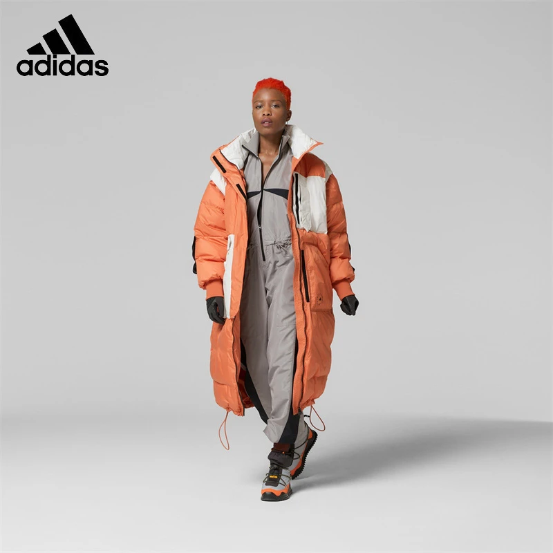 Adidas阿迪达斯秋冬新款女子中长款保暖运动棉服GU3816
