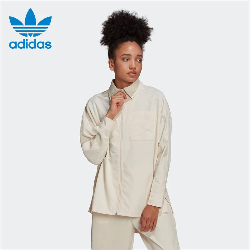 Adidas阿迪达斯女子OVERSIZED SHIRT休闲宽松运动长袖衬衫HF2011