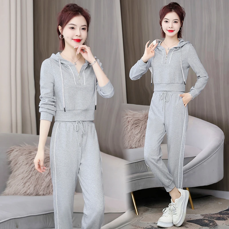 娇小女装145矮个子150CM显高穿搭春秋卫衣时尚运动休闲两件套装xs