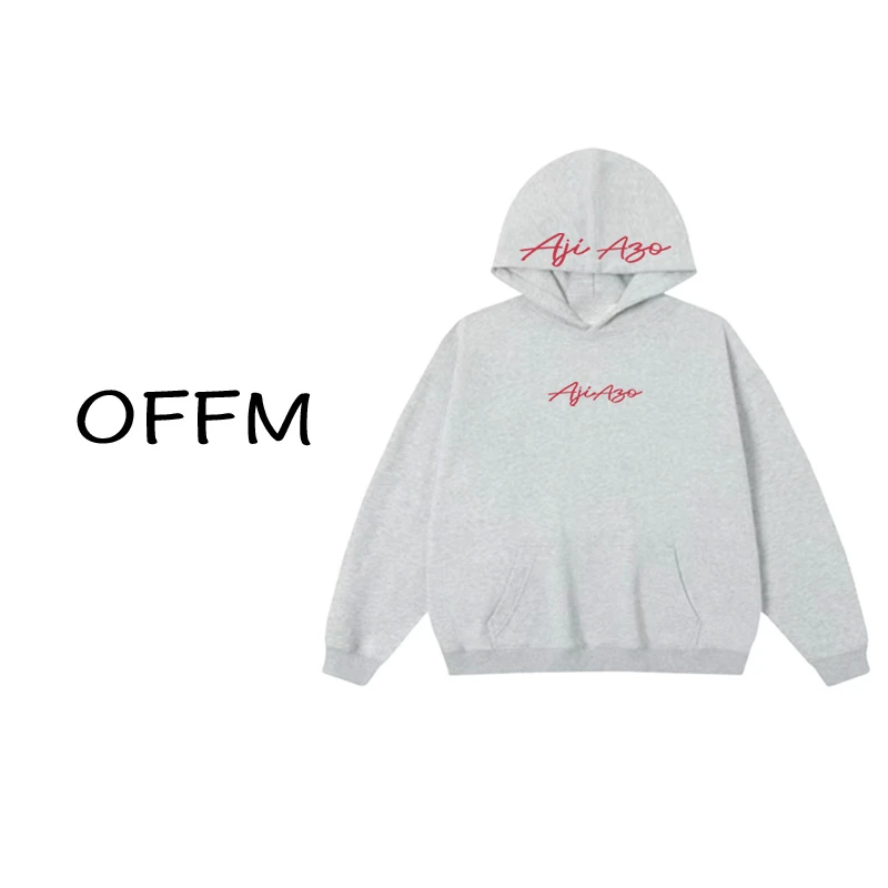 OFF M【品牌签】毛圈连帽卫衣 秋冬宽松百搭男女同款休闲卫衣