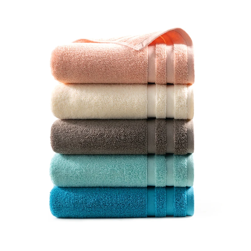 加厚加大柔软吸水无荧光纯色毛巾家居洗脸大毛巾大号学生酒店