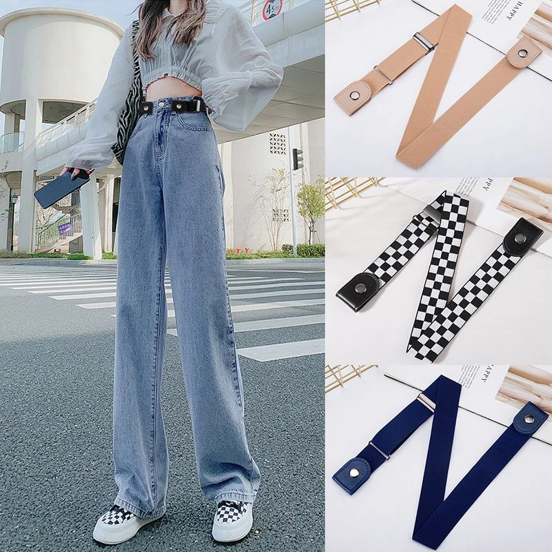 腰带皮带女士女款无痕隐形皮带弹力牛仔松紧裤带女装饰i春秋外穿