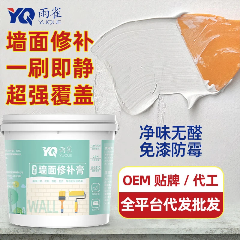 墙面修补膏防霉白色补墙膏大白腻子粉墙面修复防水补墙膏墙面修补