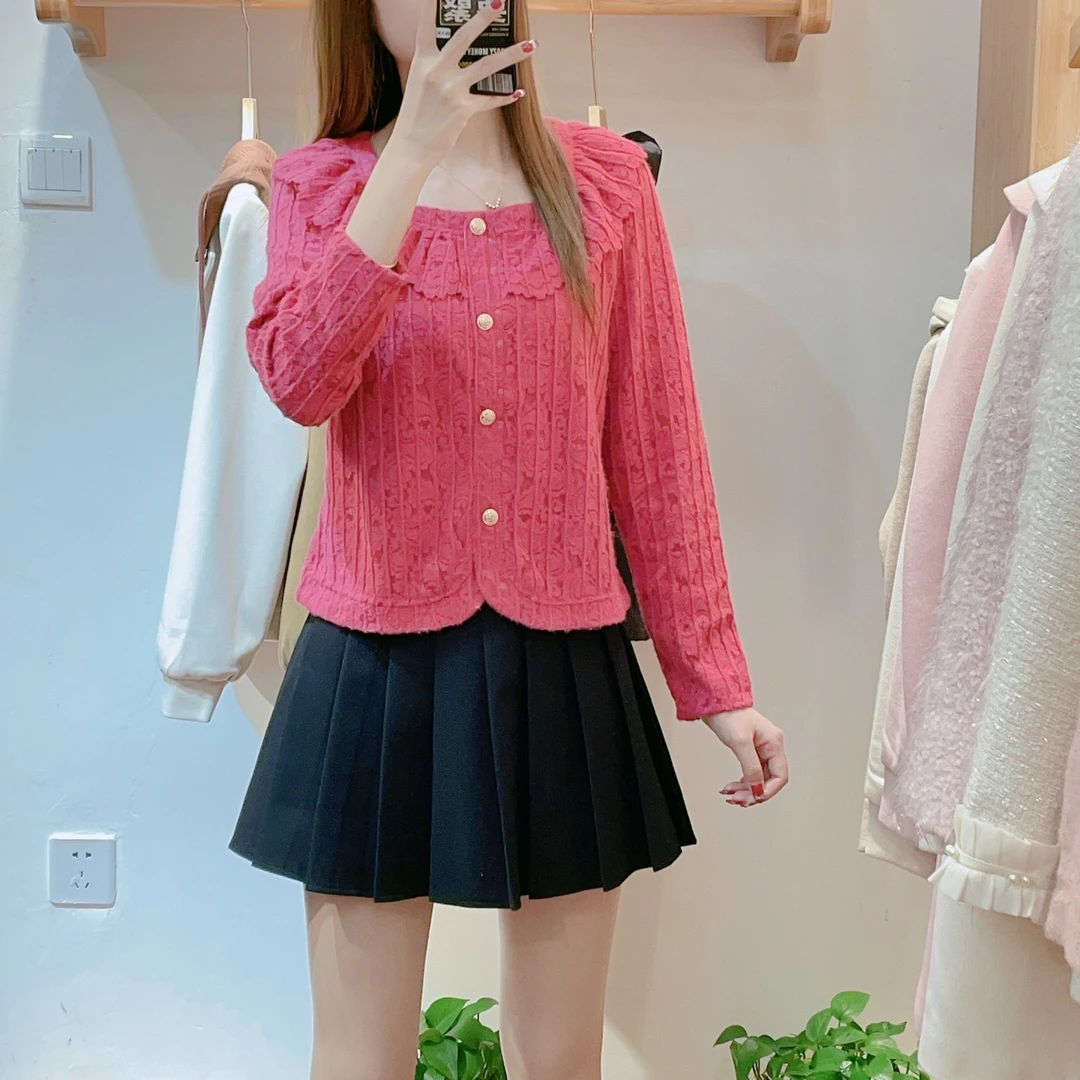 来米家 新款法式方领显瘦百搭减龄洋气上衣