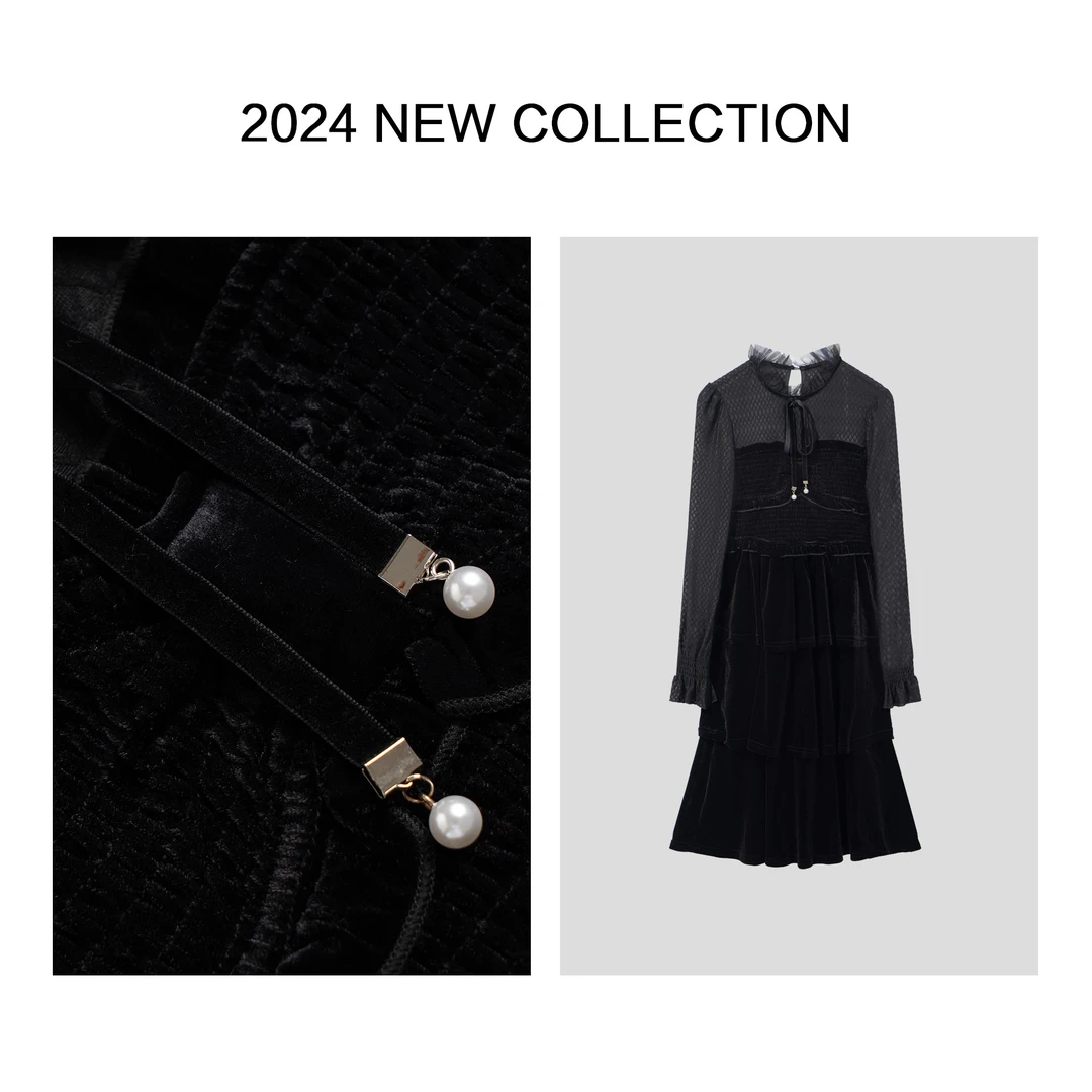 【小依专享】L1357019 轻熟风收腰连衣裙-7019