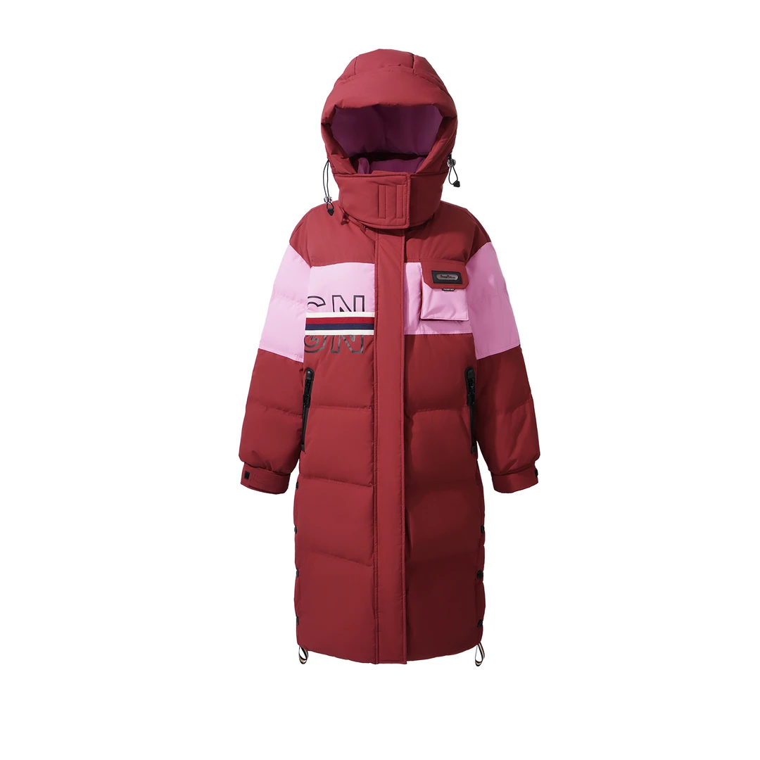 【小依专享】Y1357113L加厚连帽羽绒服，冬季女士防风外套-7113