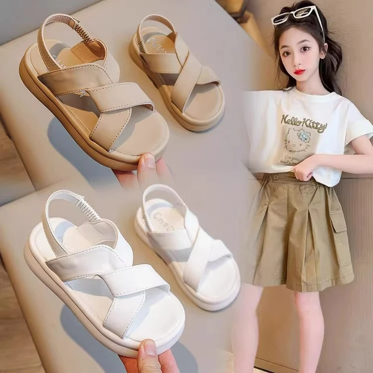 女童百搭平底网红新款夏季儿童运动休闲软底沙滩鞋女孩时尚中大童