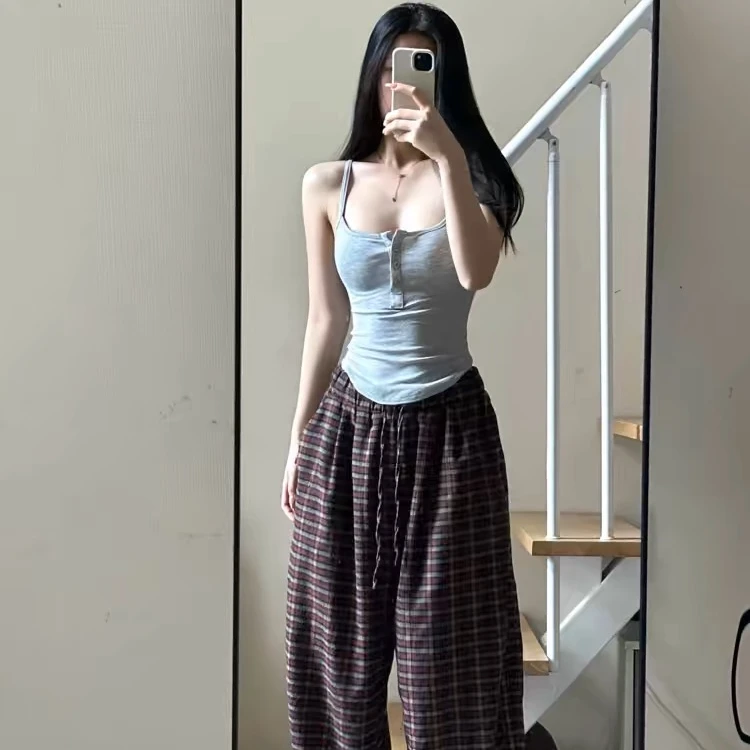 【妮子专属】吊带背心套装时尚休闲百搭夏季外穿修身设计