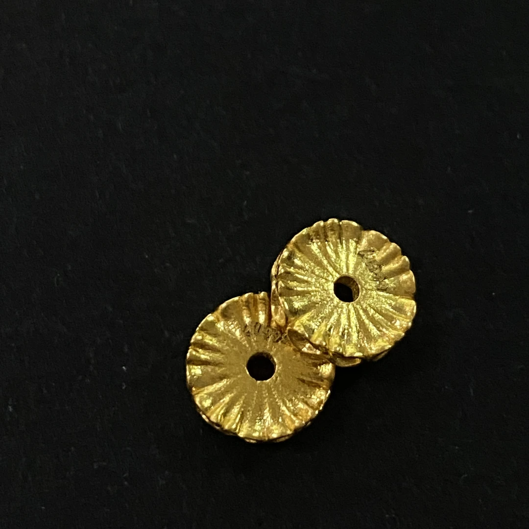 【黄金女一号】足金 --金一套-领结隔片2个克重1.891克 尺寸7.8mm