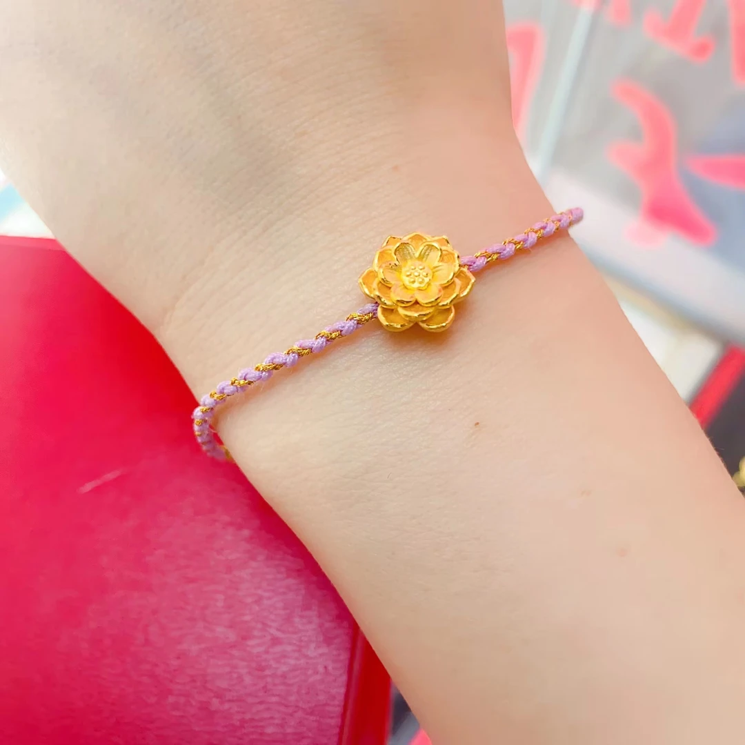 Chow Tai Seng/周大生足金挂坠转运珠编绳或串珠定制