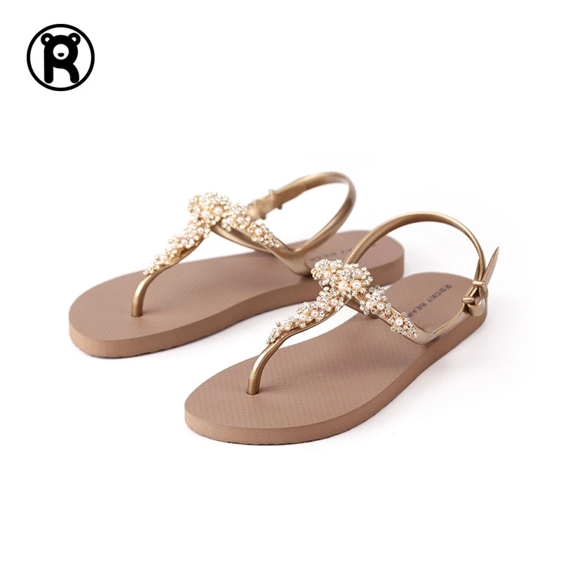 ROCKY BEAR/洛克熊SD23凉鞋女款2023年夏季新款时尚夹趾罗马鞋女