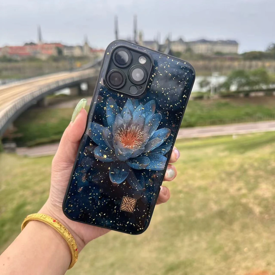 适用于苹果/华为各型号高端松弛感手机壳梦莲欧式壳壳