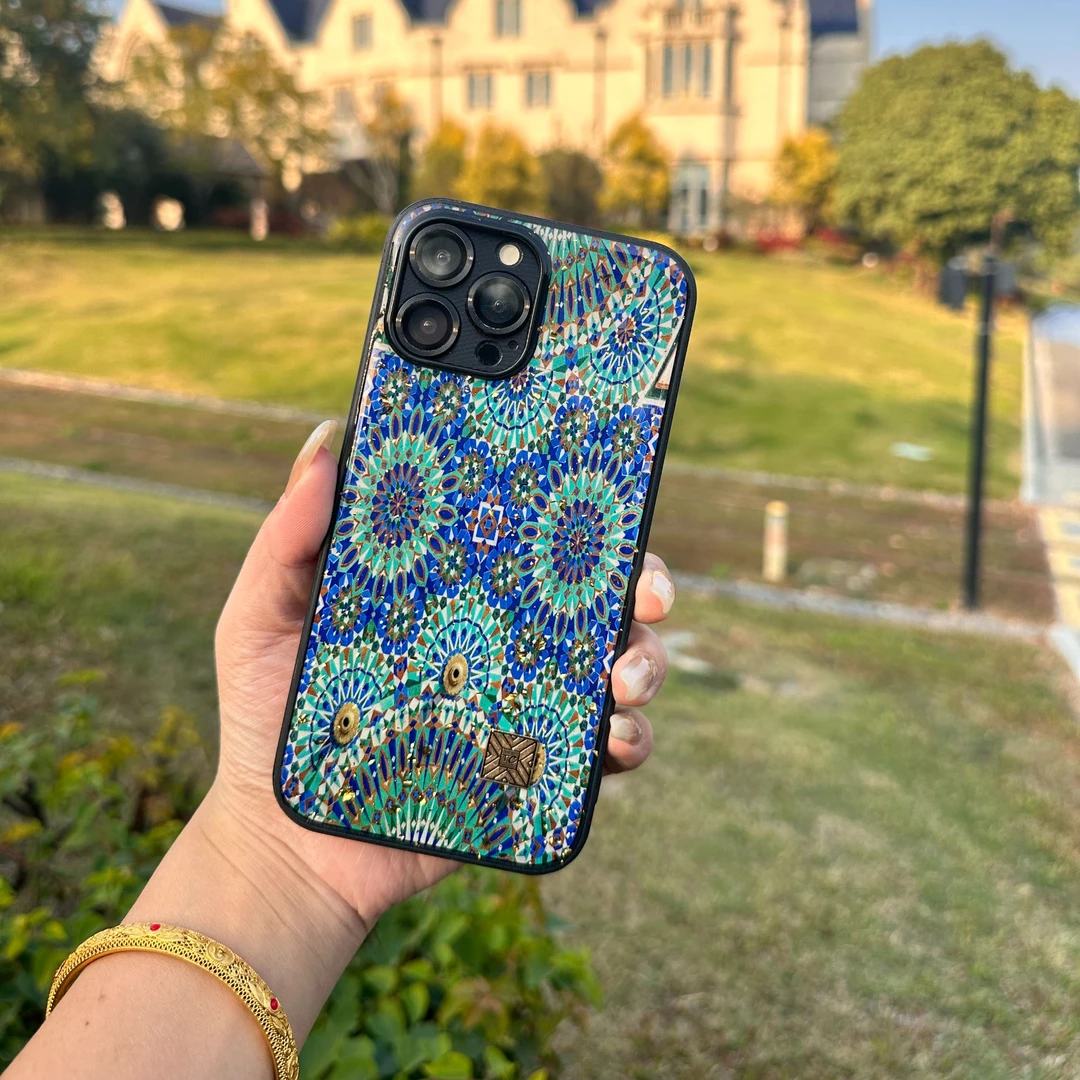 苹果高端奢华手机壳适用于iPhone11-15各型号波西米亚欧式壳壳