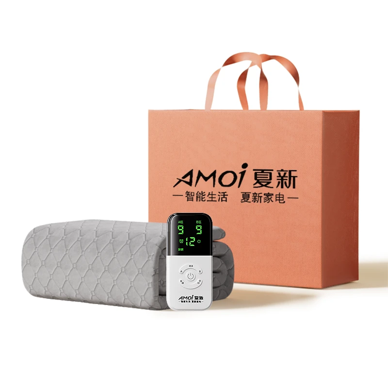 AMOI/夏新电热毯单双人电褥子双控智能断电恒温定时家用除潮除螨