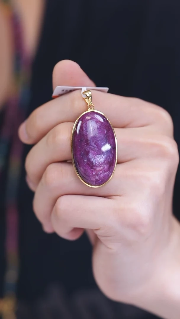 【闪购商品】红宝石L052红宝蛋面吊坠银S925镶嵌多样性