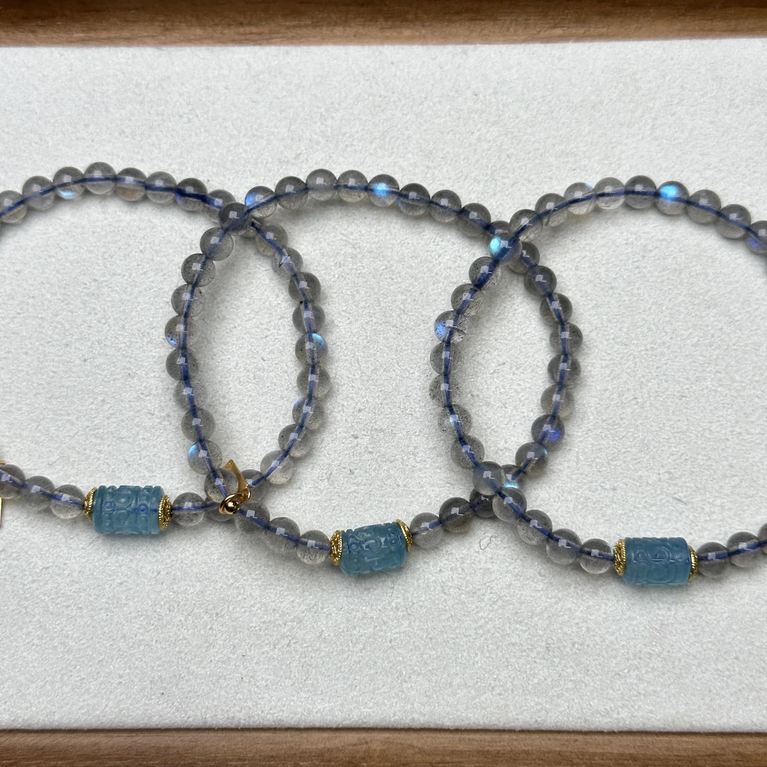 【k2】月光石手串多样性发其一