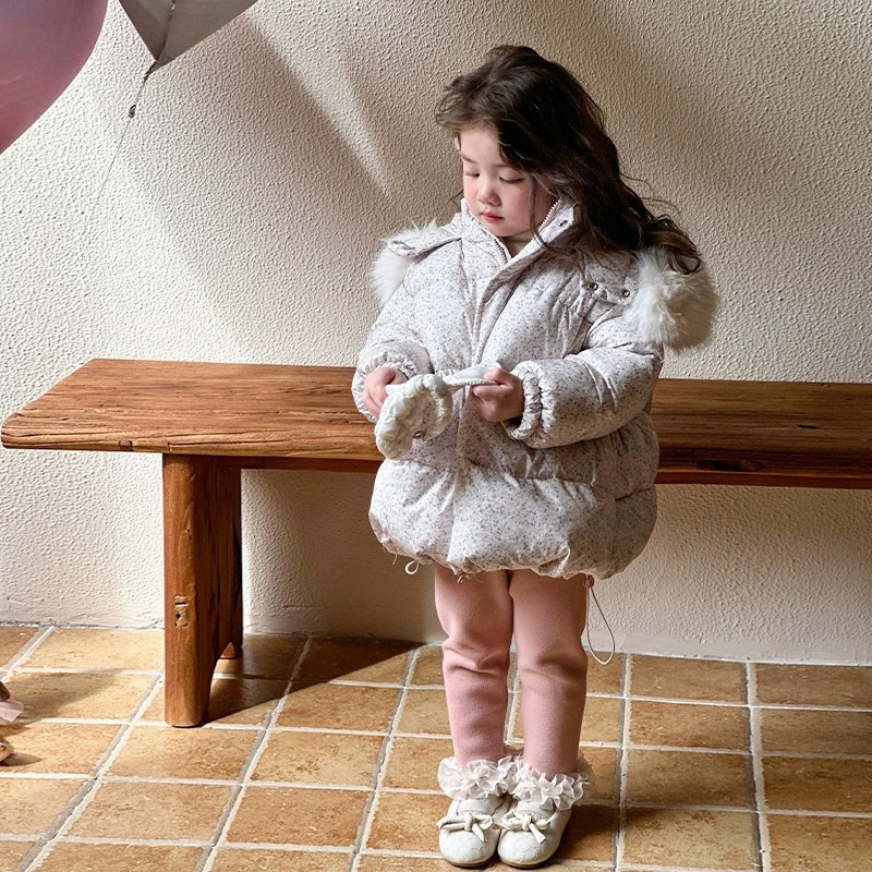 女童棉服冬季2024新款儿童韩版羽绒棉服外套中长款女宝宝冬装棉袄