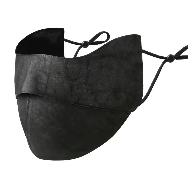 春夏季防紫外线桑蚕丝香云纱防晒口罩女时尚遮阳透气面罩可水洗