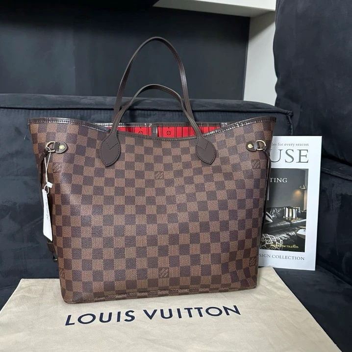 99新 LouisVuitton/路易威登 nf中号棋盘格全原好成色