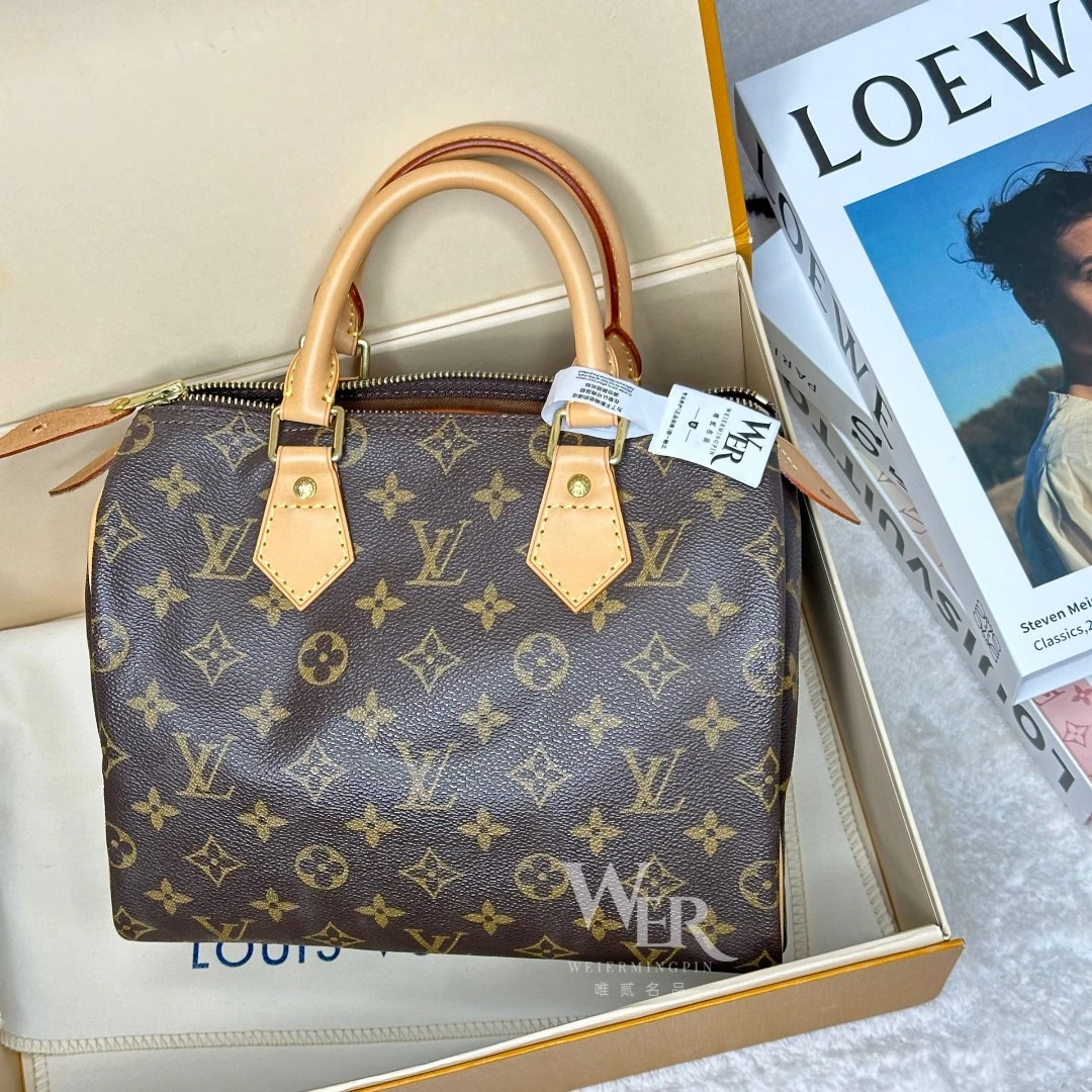 99新 LouisVuitton/路易威登 LV speedy25手提包枕头包换配皮奢侈