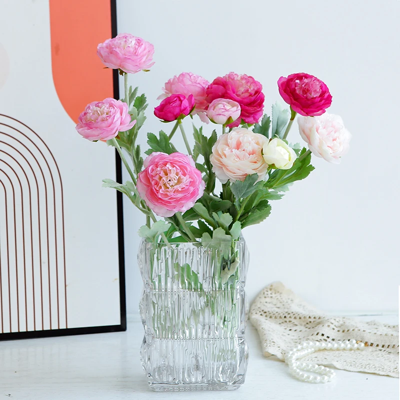 露莲仿真花假花花束客厅餐桌花艺摆件洋牡丹装饰桌面插花