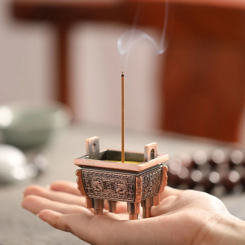 迷你熏香鼎香炉家用室内香薰炉茶道摆件小线香香插香座禅意