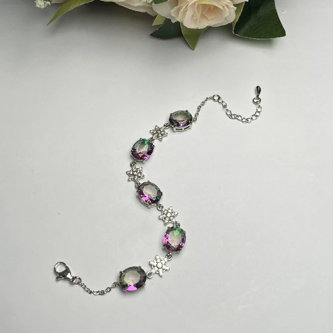 【奢藏品】精选七彩碧玺手链多样性发货k194