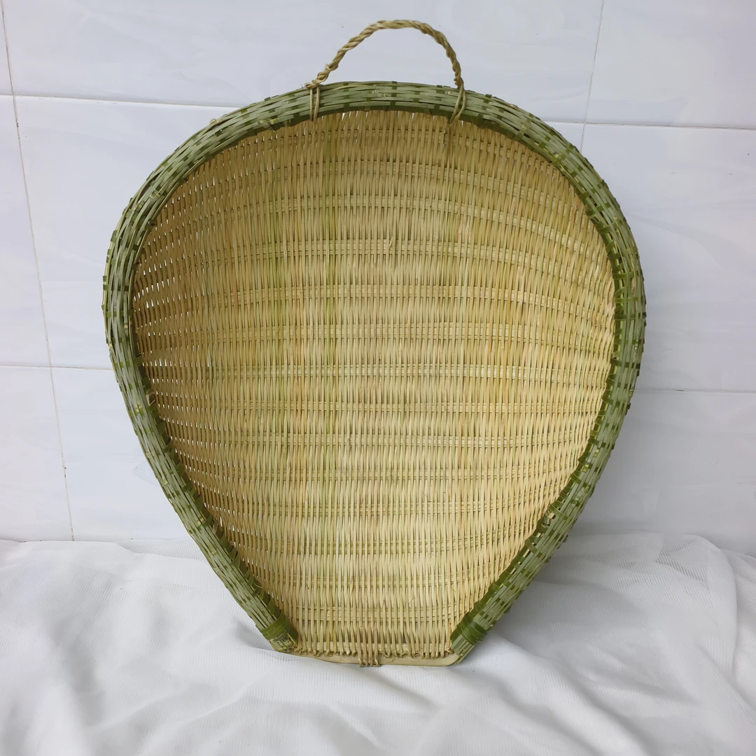 竹篮竹编筲箕家用商用手工沥水篮洗菜长58厘米家庭生活宽50厘米