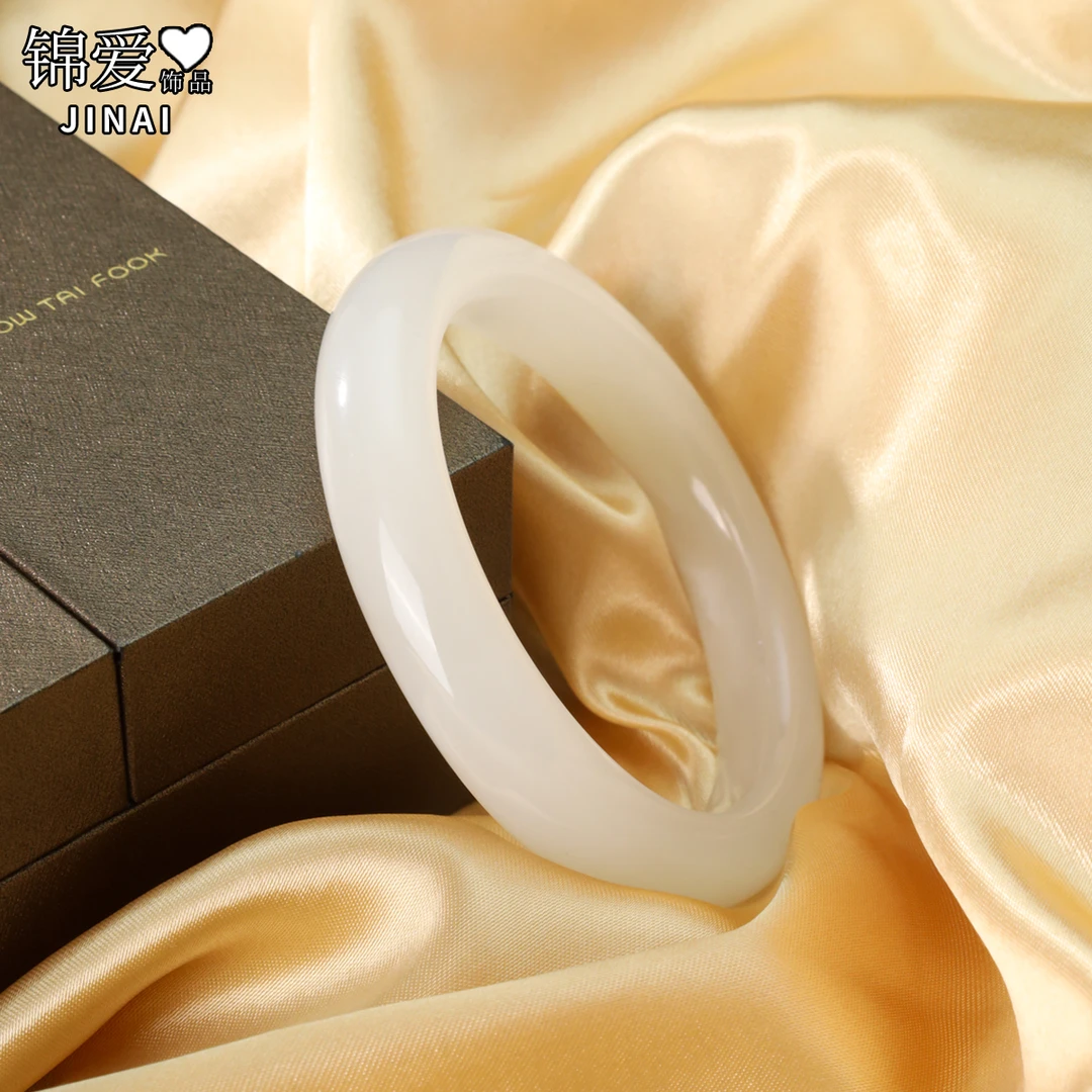 和田玉羊脂白玉手镯A2级