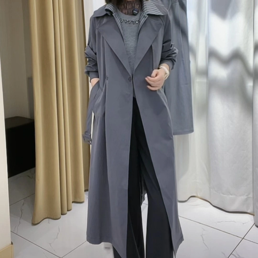 歌锦新品大象灰风衣 9322481294