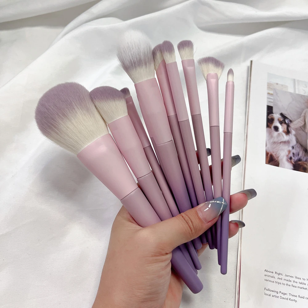 10支/沧州化妆刷套装收纳包新手全套便携化妆师专用超柔软正品