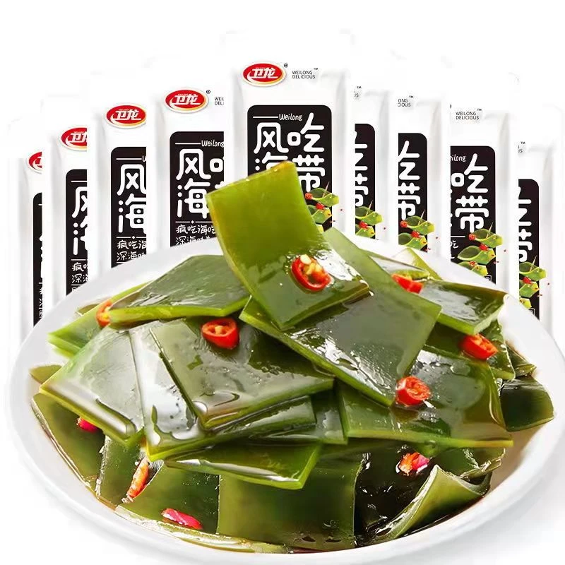 卫龙低卡无负担海带即食小吃香辣味海带片解馋小包装方便爽脆美味