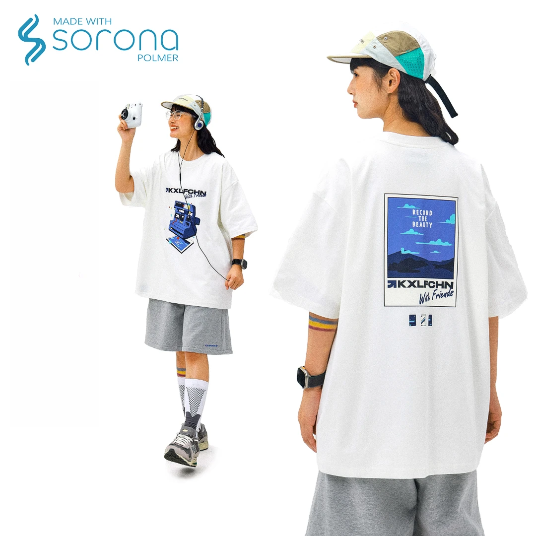 KXLFCHN空穴来风 潮牌印花短袖男女夏季宽松百搭复古日系休闲T恤