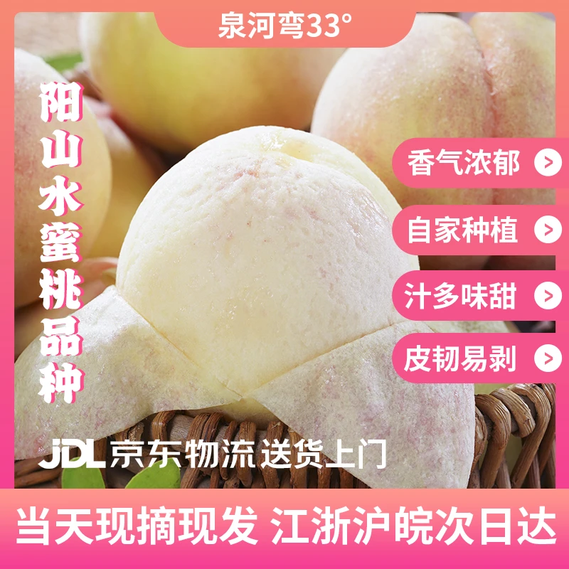 【4-5两八个礼盒装】现摘现发无锡阳山水蜜桃临泉种植地汁多香甜软