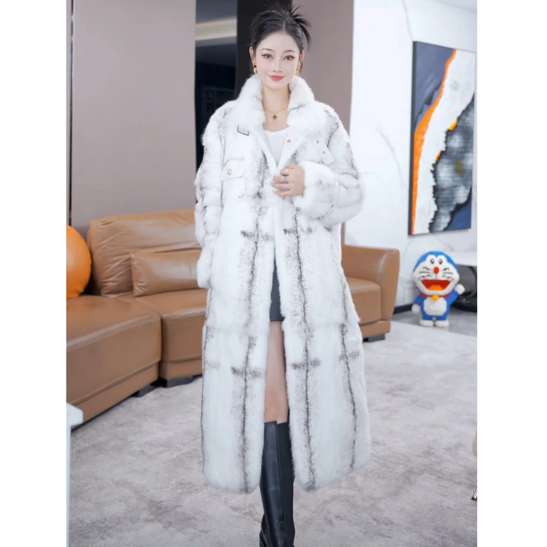 2024年秋冬新款女款皮毛一体外套气质时尚设计师轻奢百搭RX2402