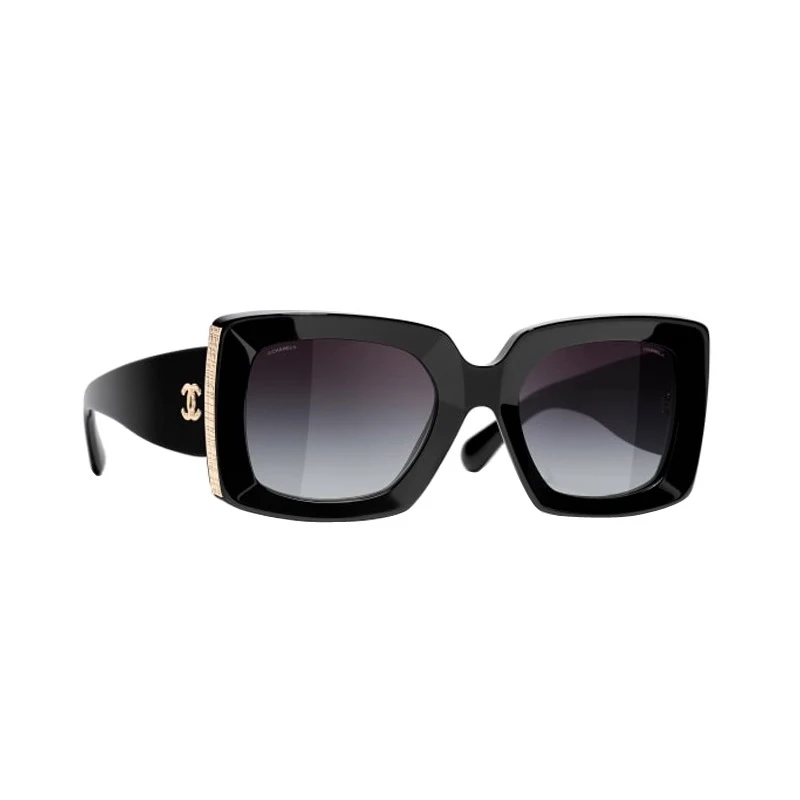 【PP专属】香奈儿墨镜板材大方框金属边装饰太阳镜CH5435