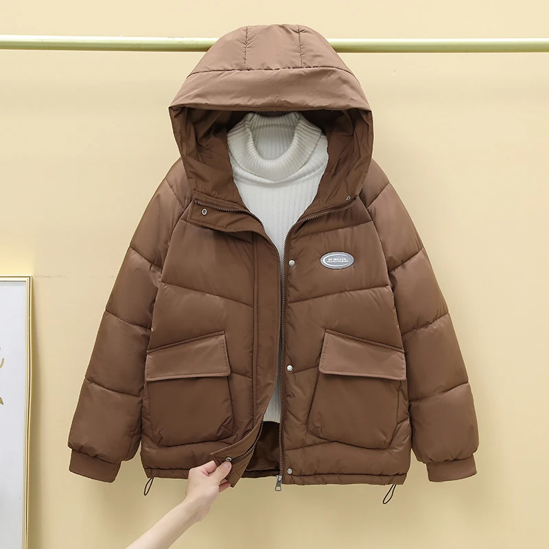 新款加厚新款连帽棉衣棉服小个子女款宽松显瘦百搭时尚棉袄大码