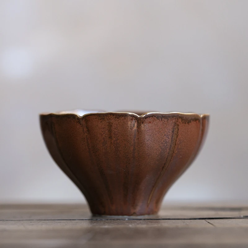 【本朴造物】陶瓷茶具 花口主人杯 茶道 茶具 茶杯(Q1904)