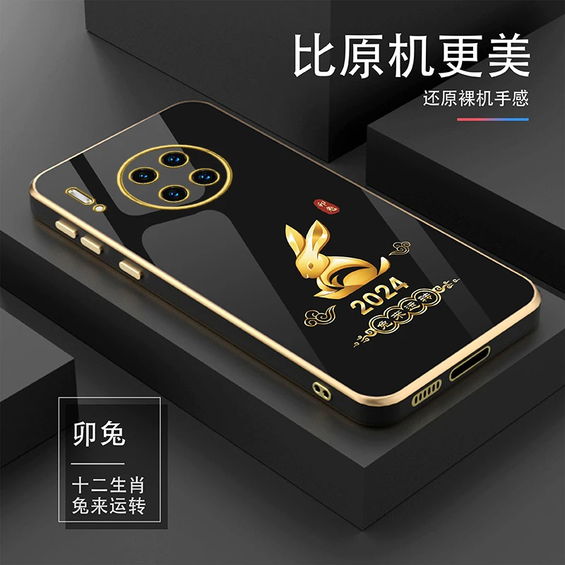 适用【华为Mate30Pro】2024十二生肖新年国风耐磨手机壳
