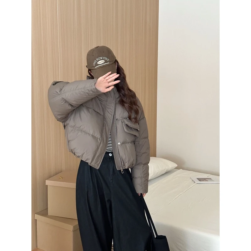 X【少女心事】冬季短款羽绒服显瘦宽松百搭休闲时尚白鸭绒7429