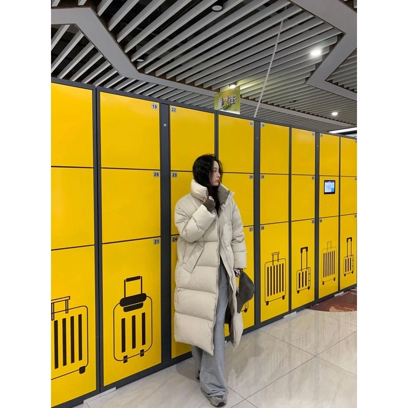 N【肩部聚焦】长款时尚韩版休闲90绒羽绒服7430