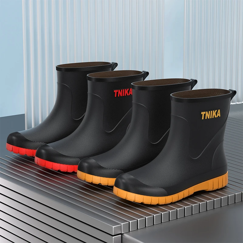 德系防滑雨鞋男中筒保暖雨靴加绒防水鞋厨房胶鞋套鞋洗车钓鱼鞋女