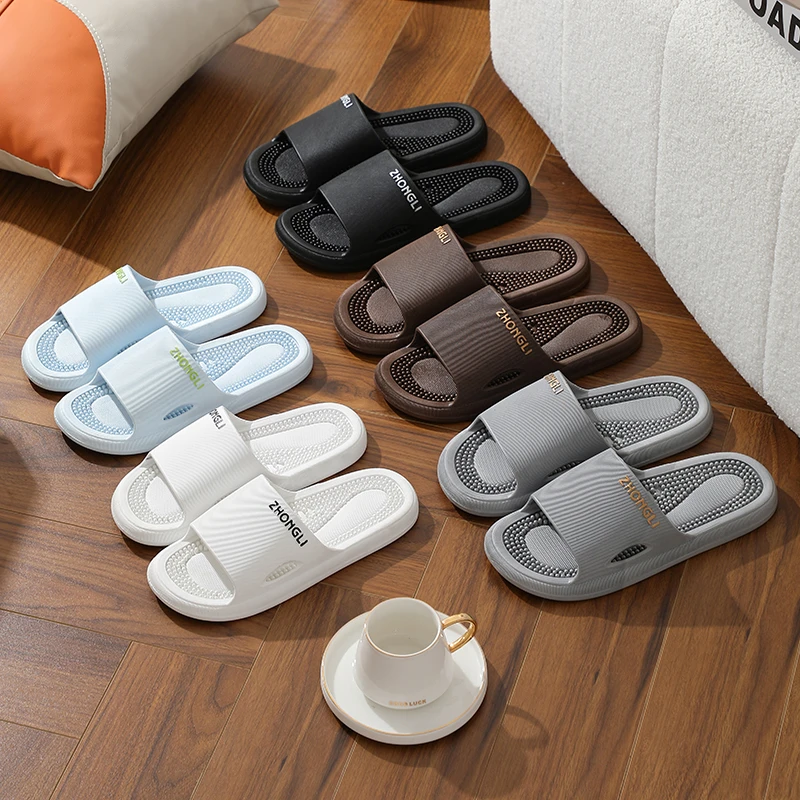 按摩拖鞋硬刺穴位足疗鞋脚底颗粒男居情侣夏季女防滑足底室内耐磨