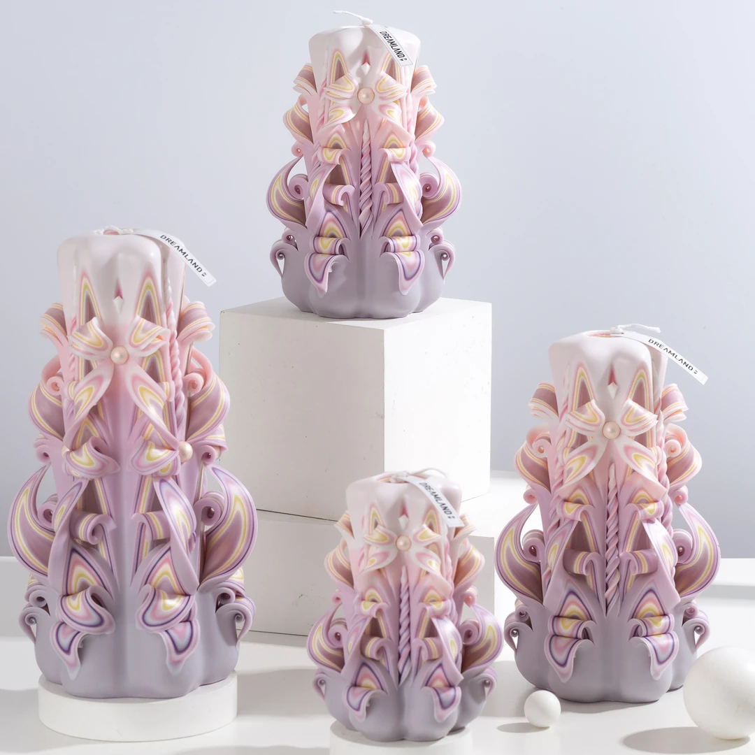 作梦德国雕花雕刻香薰蜡烛小众氛围感家居装饰高级摆件