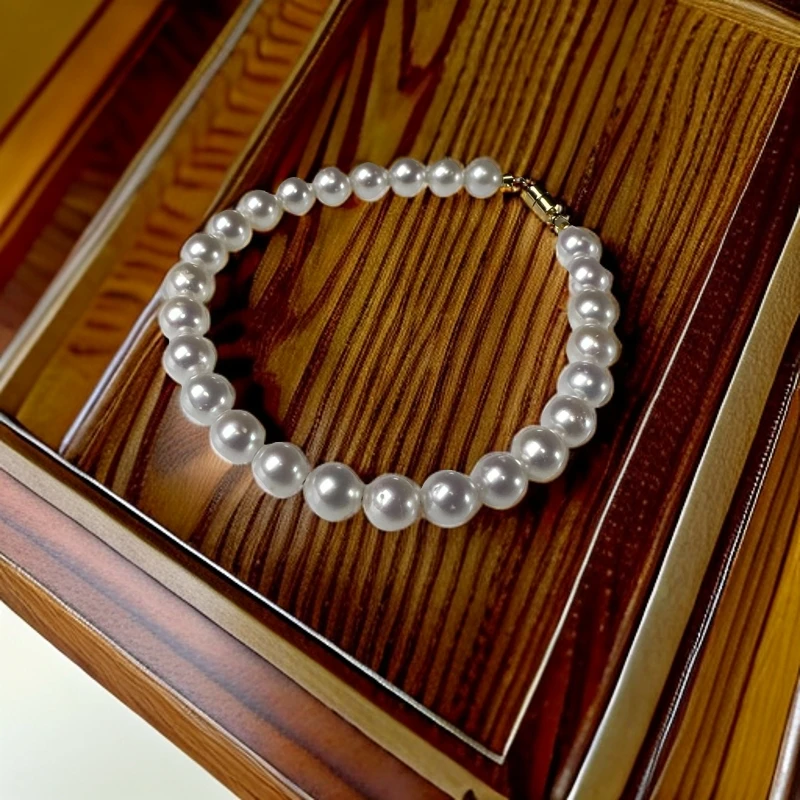 【毕业级】正圆极光无暇珍珠手链6-7mm天然淡水无核珍珠
