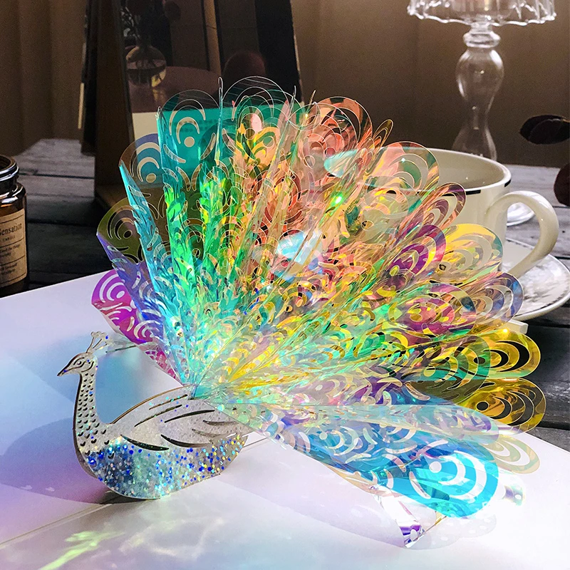 2025新款教师节贺卡创意立体孔雀感谢师恩创意简约精美送老师实用